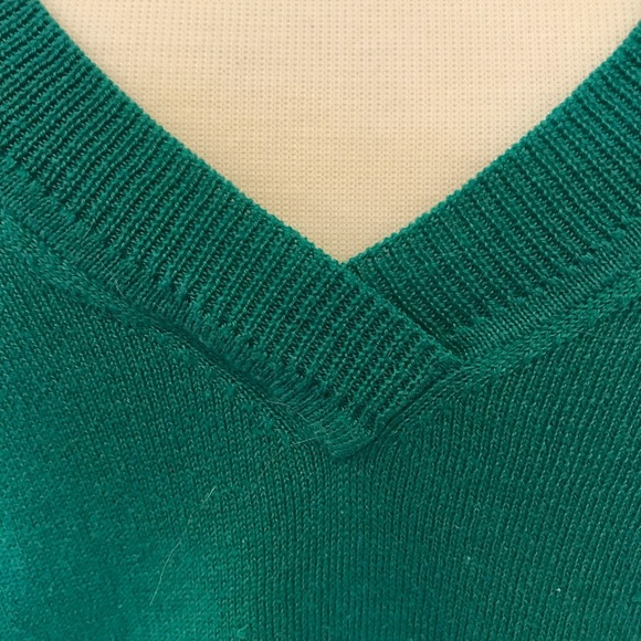Vneck Teal Sweater - Picture 2 of 6